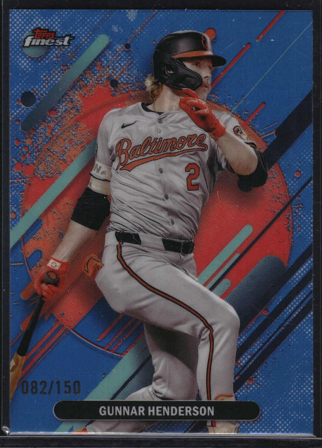 2025 Finest #291 Gunnar Henderson Sky Blue Refractor #/150