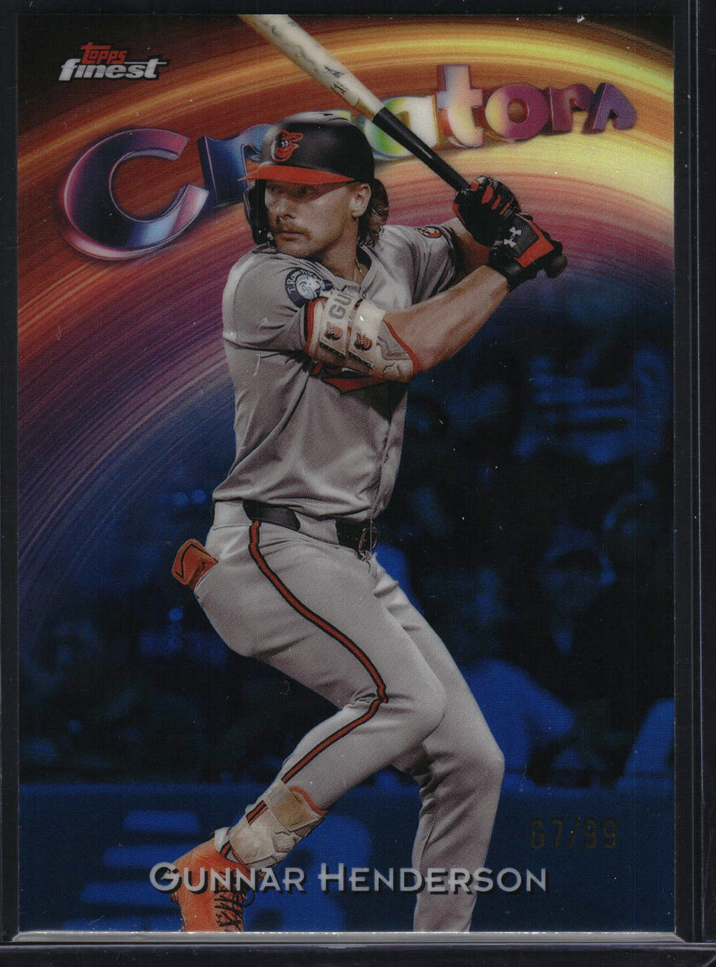 2025 Finest #C-24 Gunnar Henderson Creators Blue Refractor #/99