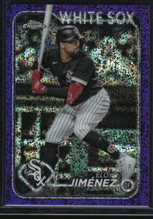 2024 Topps Chrome #125 Eloy Jiménez Purple Speckle Refractor #/299