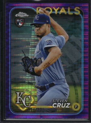 2024 Topps Chrome #187 Steven Cruz Purple Sonar Refractor #/275
