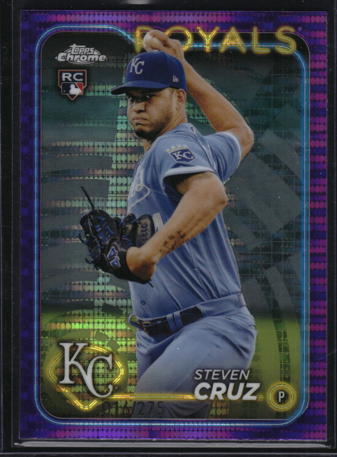 2024 Topps Chrome #187 Steven Cruz Purple Sonar Refractor #/275
