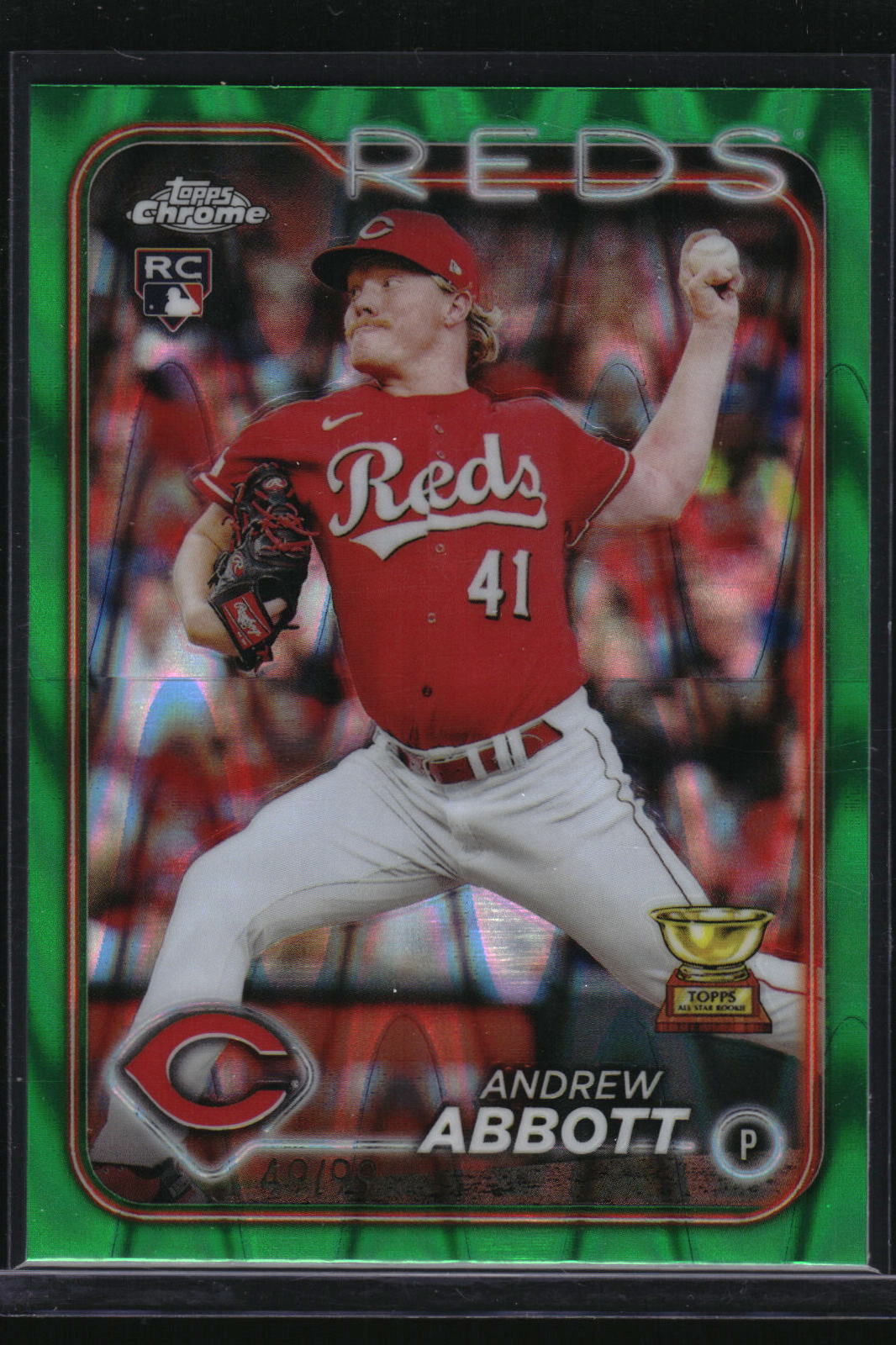 2024 Topps Chrome #154 Andrew Abbott Green Raywave Refractor #/99