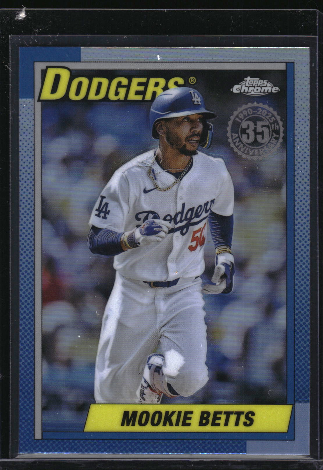 2025 Topps Chrome #90CB-8 Mookie Betts 1990 Topps Baseball 35th Anniversary