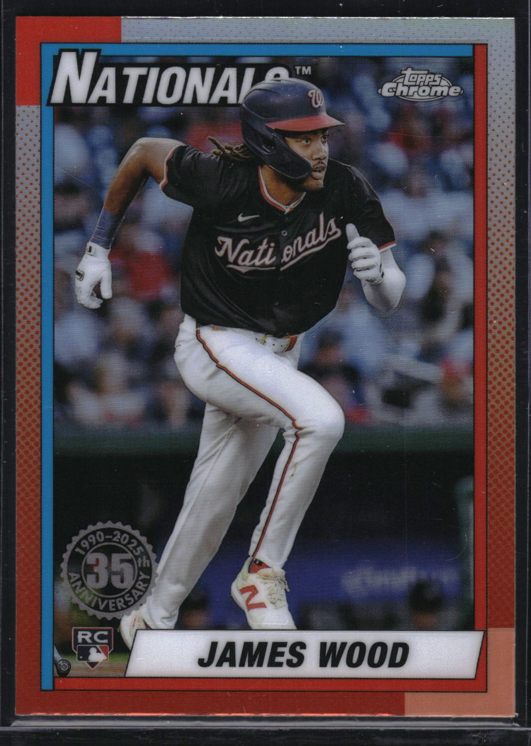 2025 Topps Chrome #90CB-15 James Wood 1990 Topps Baseball 35th Anniversary