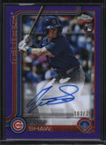 2025 Topps Chrome #RA-MS Matt Shaw Rookie Autographs Purple Refractor #/250