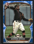 2023 Bowman #BP-60 Aeverson Arteaga Prospects Blue Pattern #/125