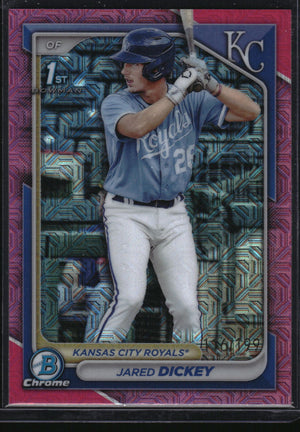 2024 Bowman #BCP-19 Jared Dickey Chrome Prospects Fuchsia Refractor #/199
