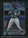 2024 Bowman #BCP-94 Felnin Celesten Chrome Prospects Green Grass Refractor #/99
