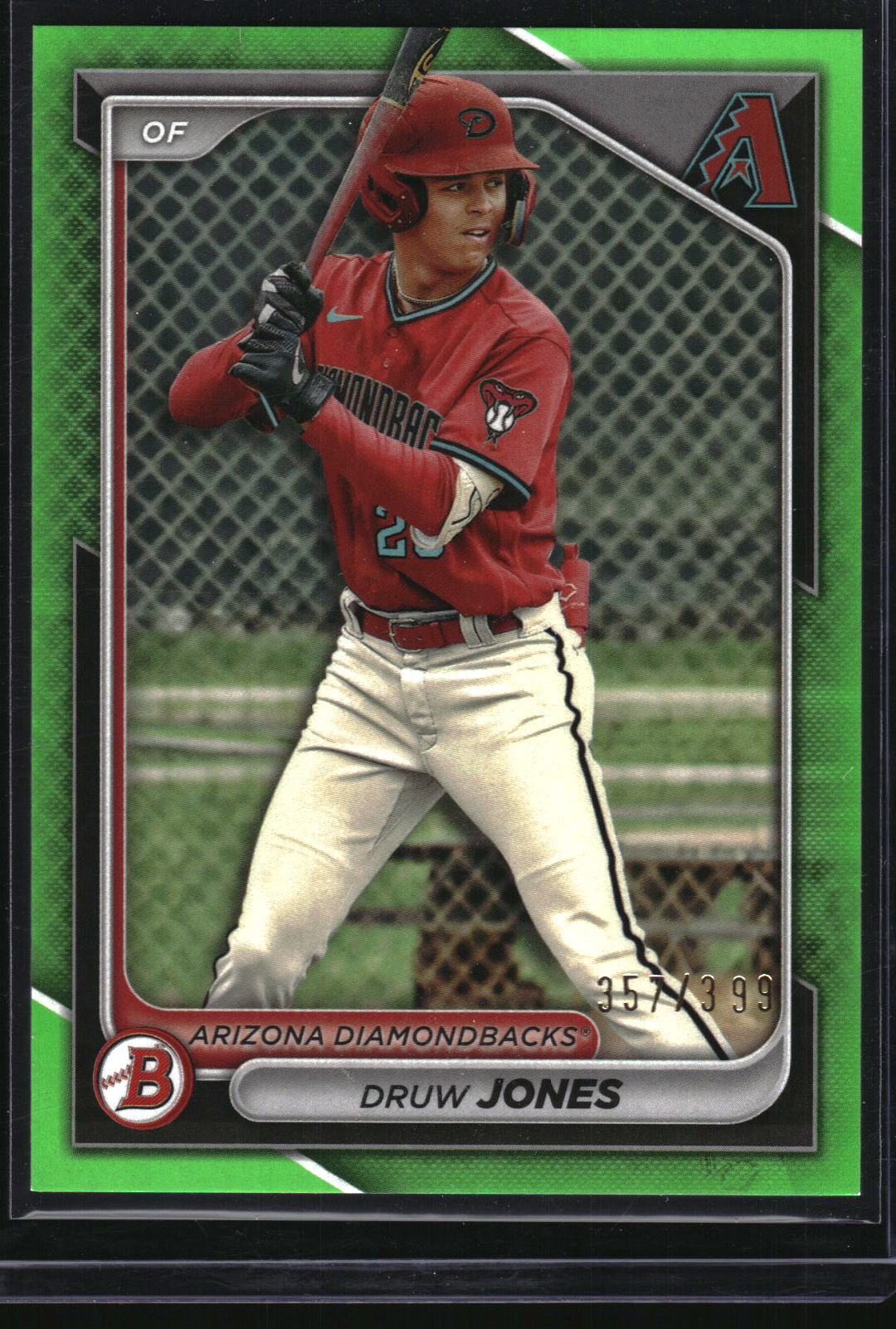 2024 Bowman #BP-60 Druw Jones Prospects Neon Green #/399