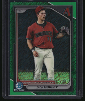 2024 Bowman #BCP-104 Jack Hurley Chrome Prospects Green Shimmer Refractor #/99