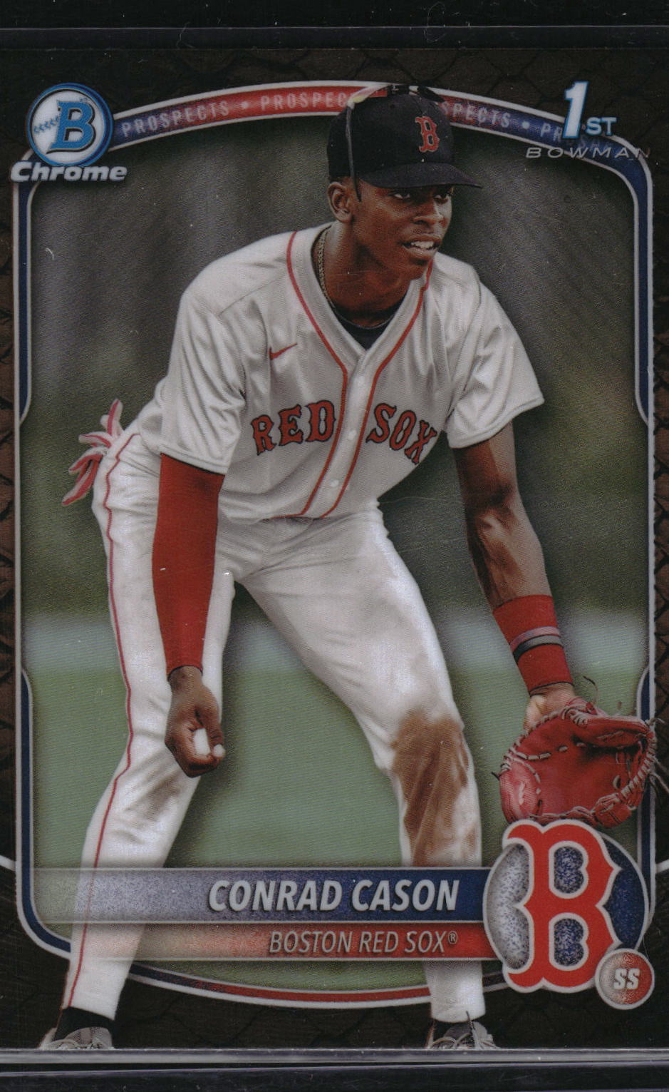 2025 Bowman #BCP-130 Conrad Cason Chrome Prospects Reptilian Refractor