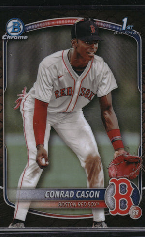 2025 Bowman #BCP-130 Conrad Cason Chrome Prospects Reptilian Refractor