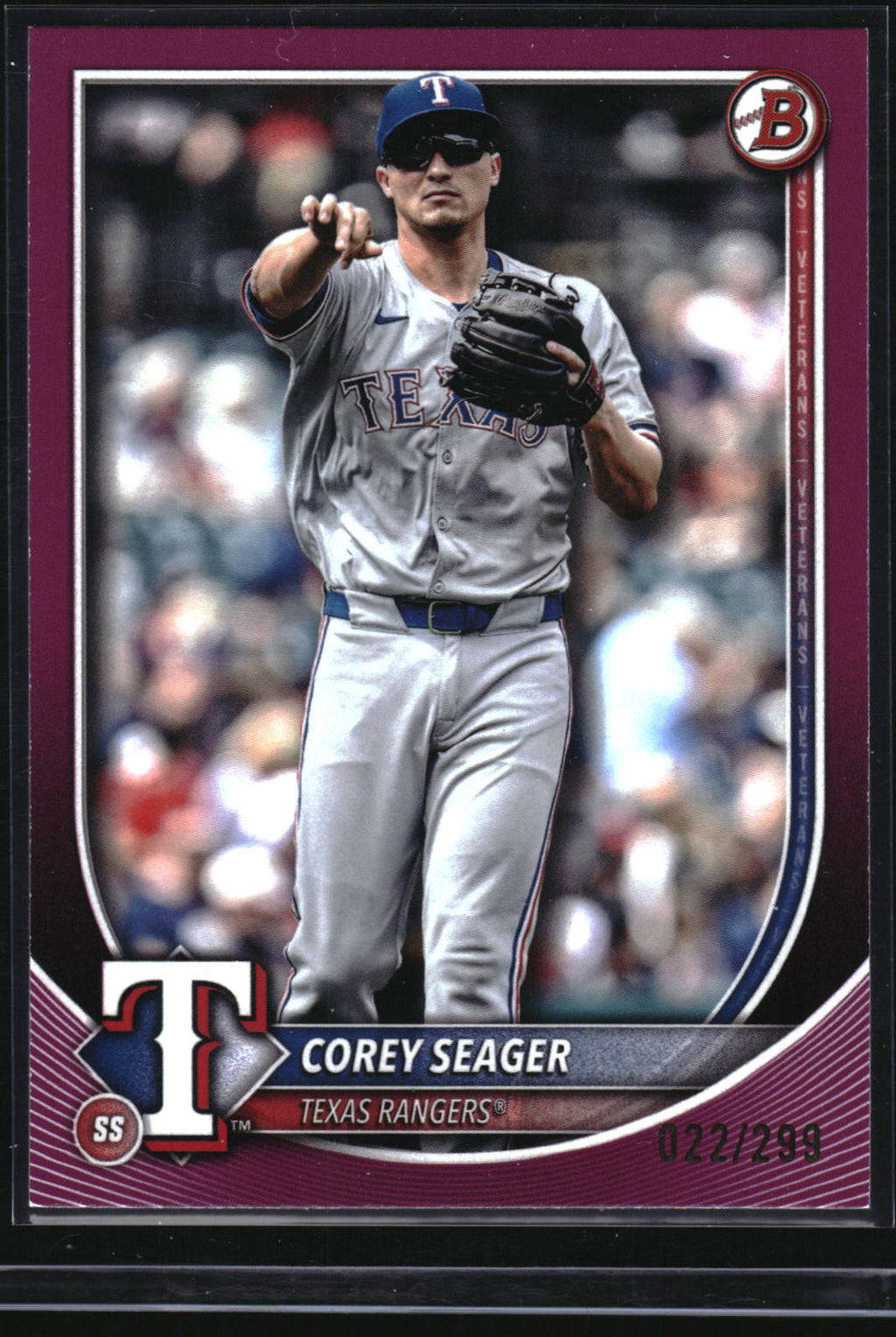 2025 Bowman #38 Corey Seager Fuchsia #/299