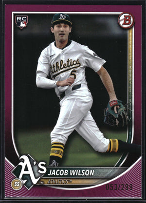 2025 Bowman #9 Jacob Wilson Fuchsia #/299