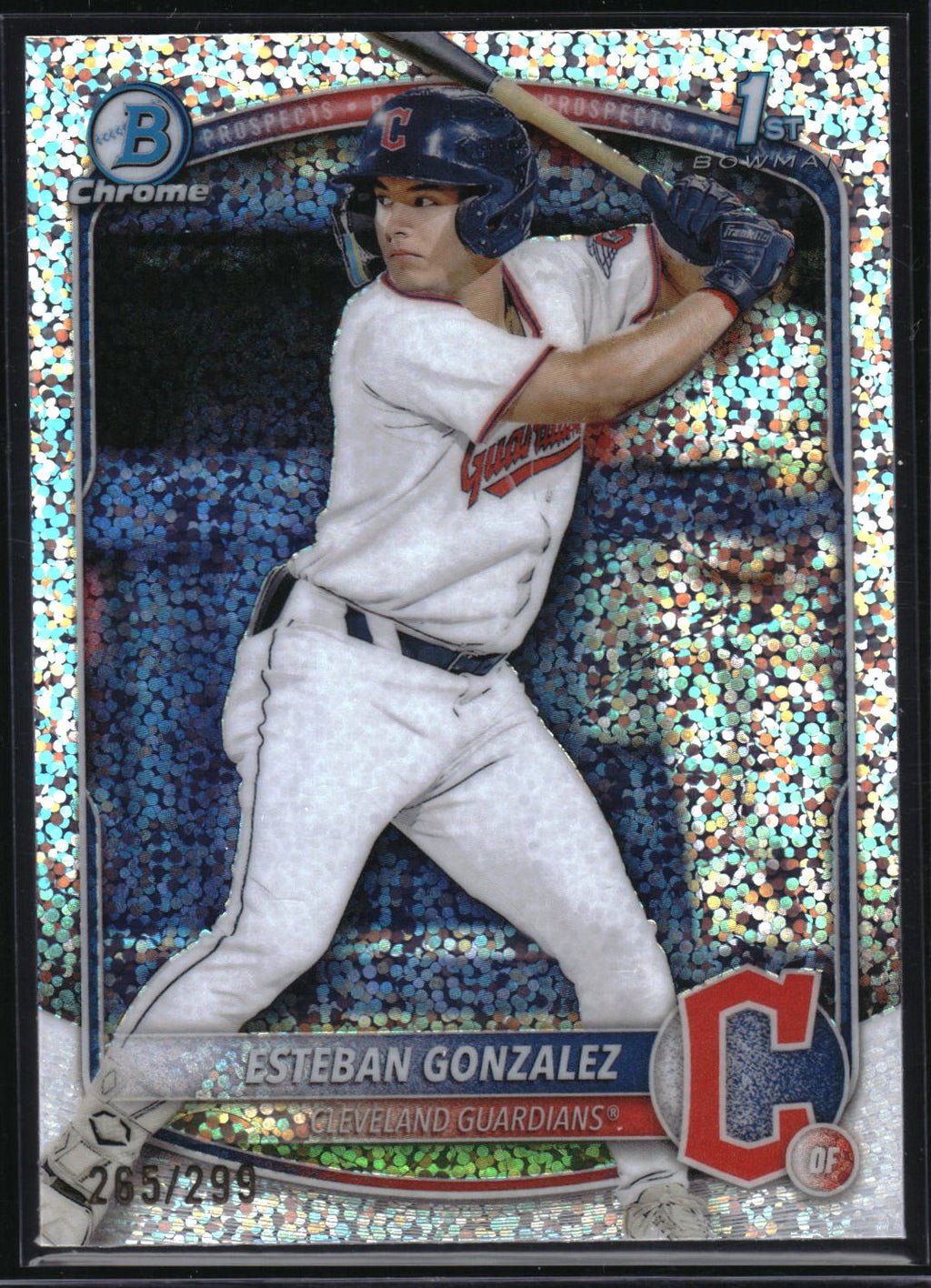 2025 Bowman #BCP-70 Esteban Gonzalez Chrome Prospects Speckle Refractor #/299
