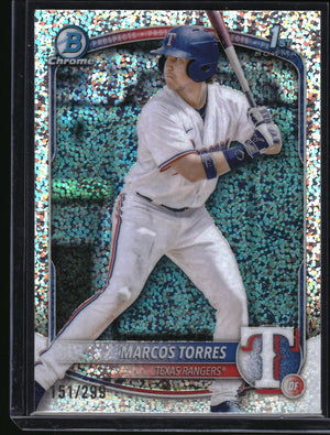 2025 Bowman #BCP-94 Marcos Torres Chrome Prospects Speckle Refractor #/299