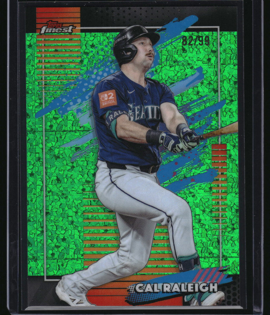2026 Finest #167 Cal Raleigh Green Mini-Diamond Refractor #/99