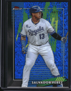 2026 Finest #95 Salvador Perez Blue Mini-Diamond Refractor #/150