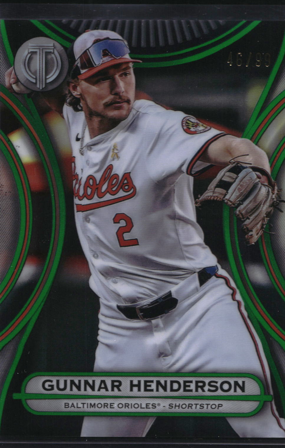 2025 Topps Tribute #79 Gunnar Henderson Green 46/99