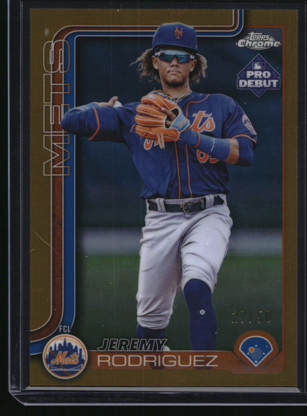 2025 Topps Pro Debut #PDC-85 Jeremy Rodriguez Chrome Gold Refractor #/50