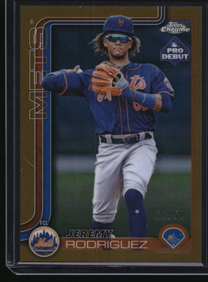 2025 Topps Pro Debut #PDC-85 Jeremy Rodriguez Chrome Gold Refractor #/50