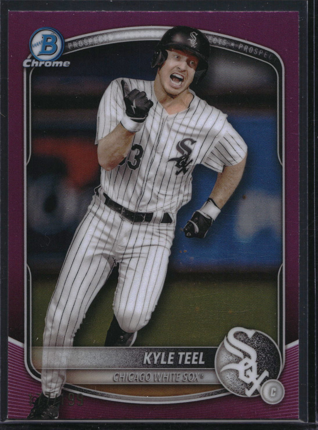 2025 Bowman #BCP-118 Kyle Teel Chrome Prospects Fuchsia Refractor #/199