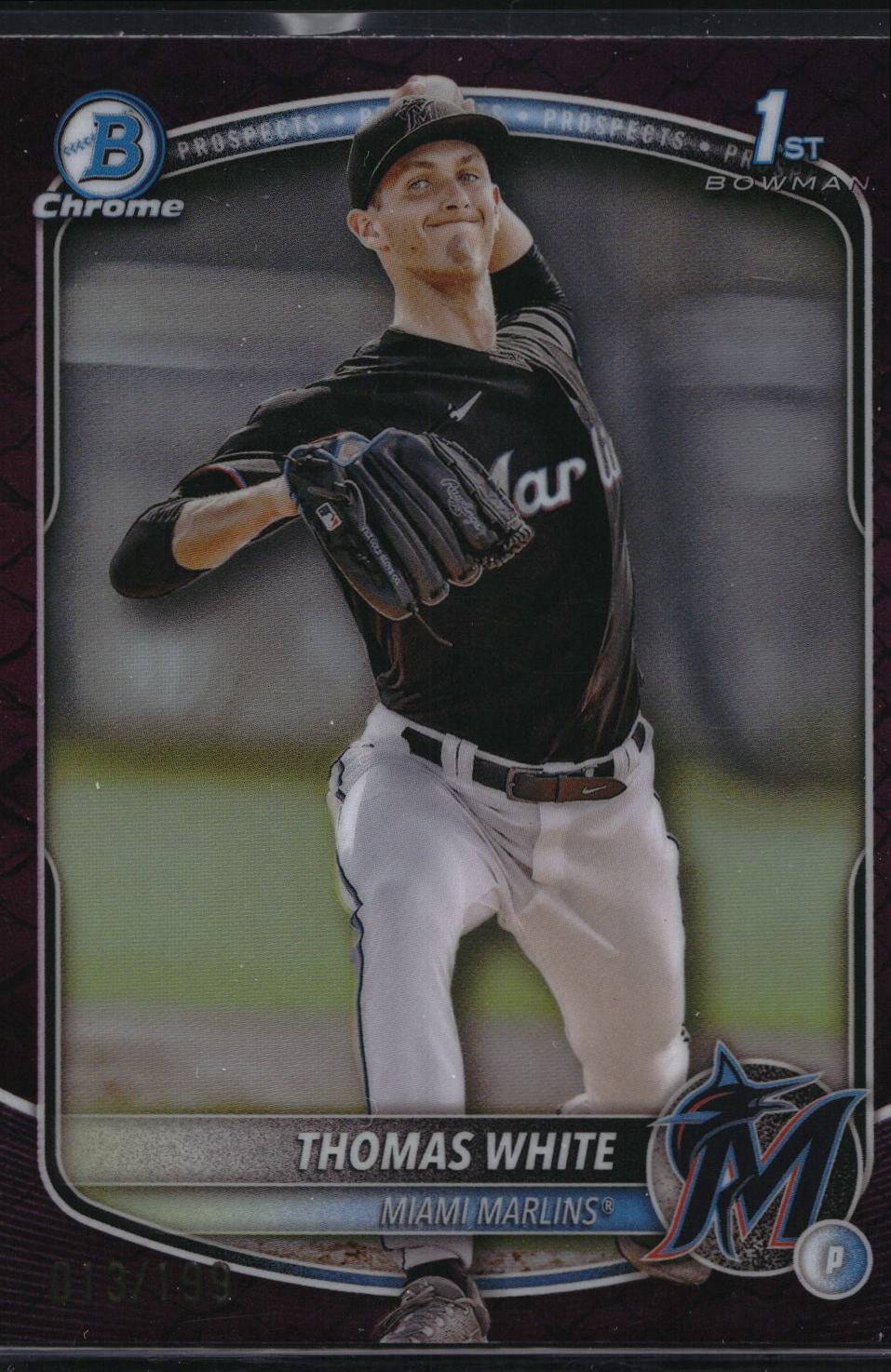 2025 Bowman #BCP-69 Thomas White Chrome Reptilian Fuchsia Refractor #/199