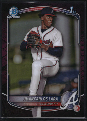 2025 Bowman #BCP-126 Jhancarlos Lara Chrome Reptilian Fuchsia Refractor #/199