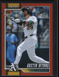 2026 Topps #590 Austin Wynns Orange Rainbow Foil #/25