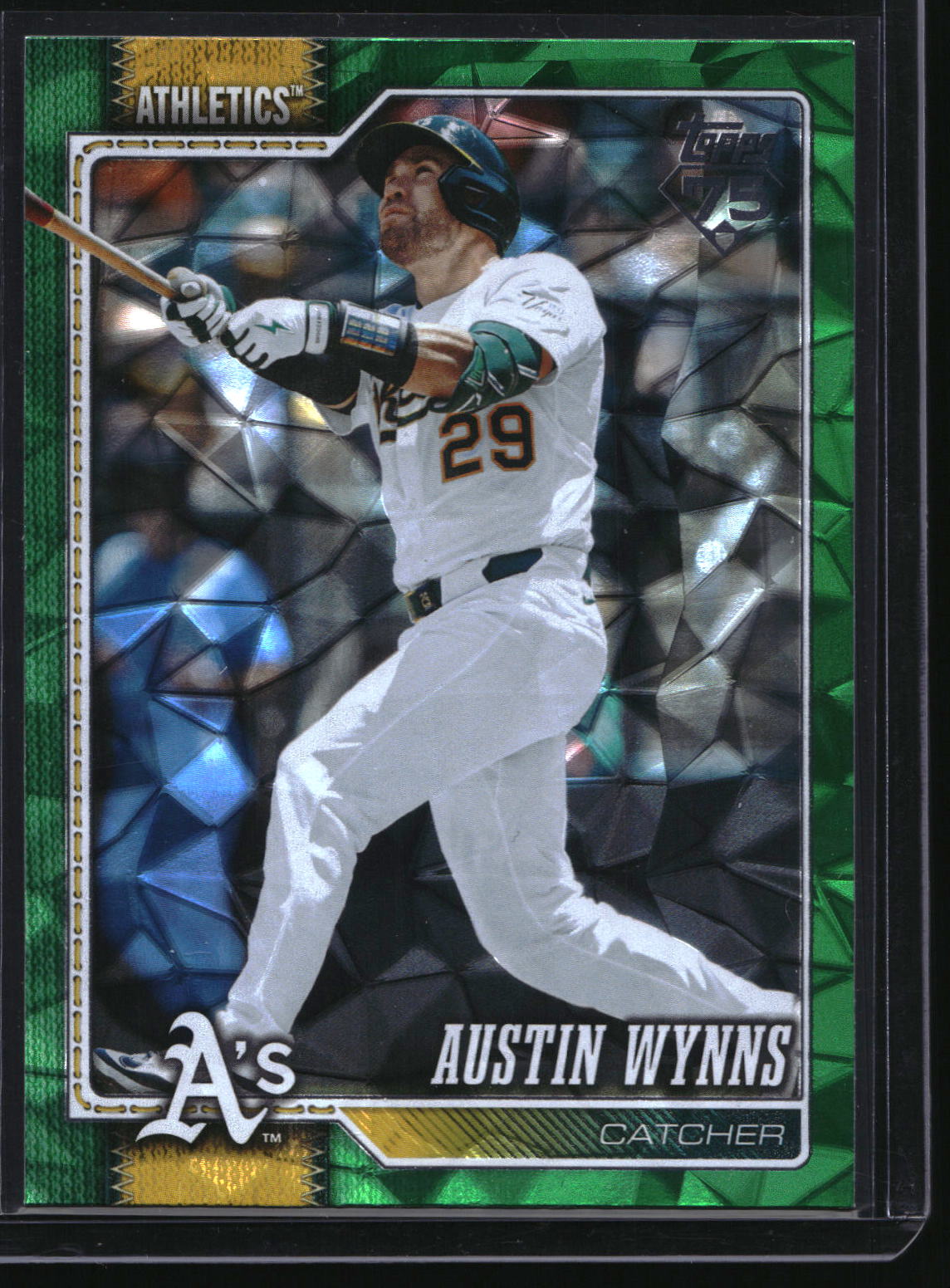 2026 Topps #590 Austin Wynns Green Diamante Foil #/99