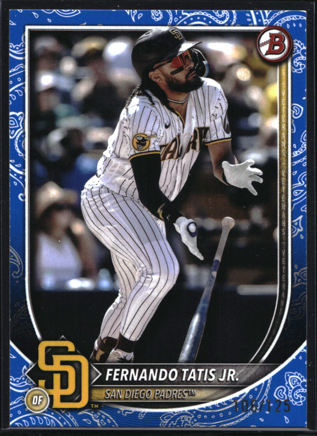 2025 Bowman #23 Fernando Tatis Jr. Blue Pattern #/125