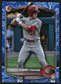 2025 Bowman #BP-100 Sammy Stafura Prospects Blue Pattern #/125