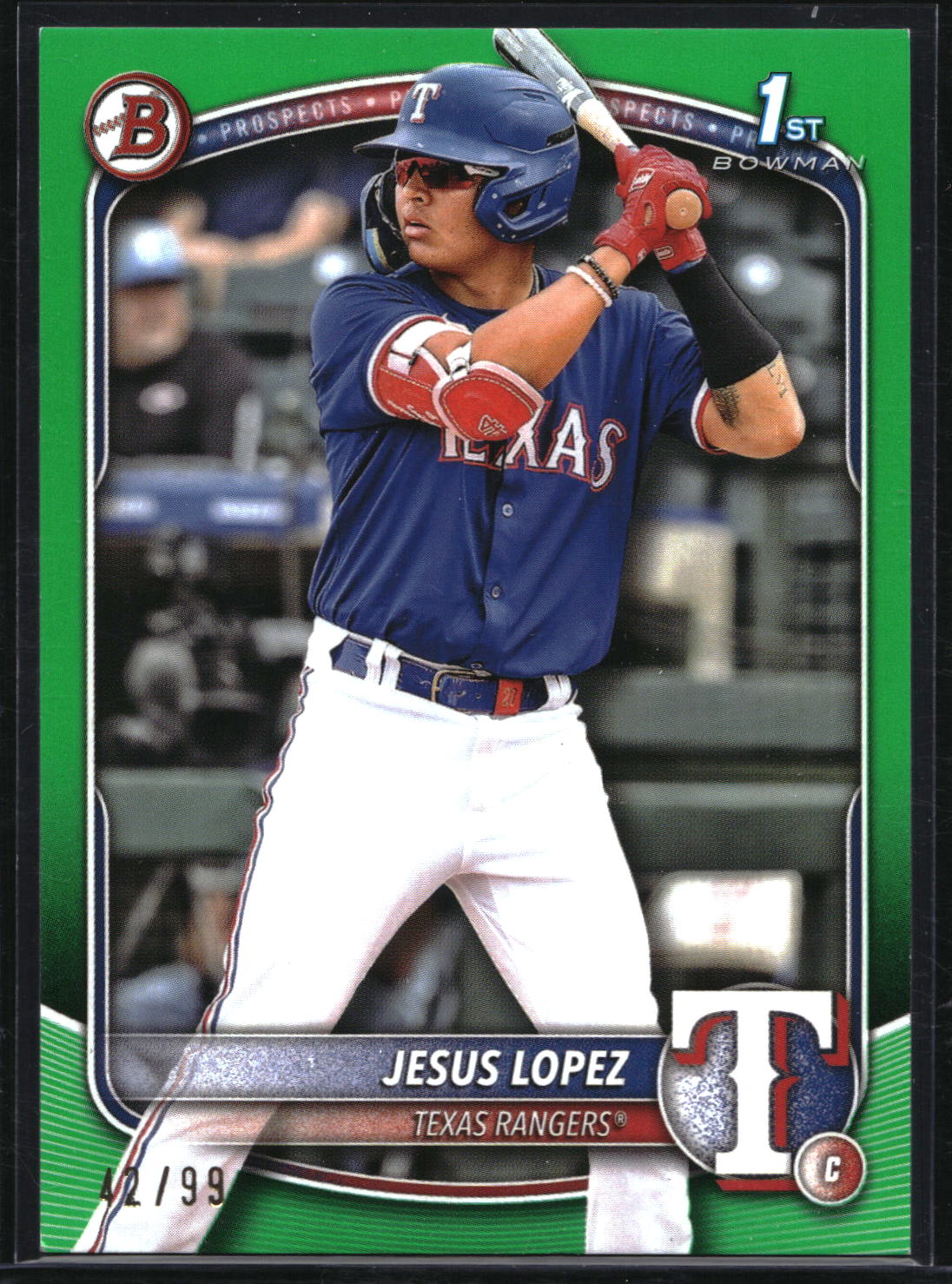 2025 Bowman #BP-88 Jesus Lopez Prospects Green #/99