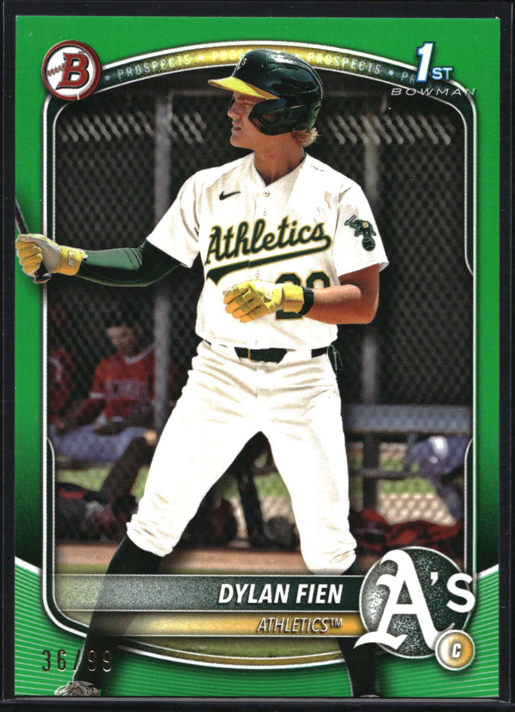 2025 Bowman #BP-47 Dylan Fien Prospects Green #/99