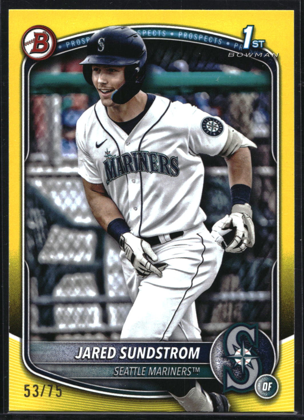 2025 Bowman #BP-85 Jared Sundstrom Prospects Yellow #/75