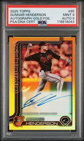 2025 Topps #65 Gunnar Henderson Autograph-Gold Foil PSA 9