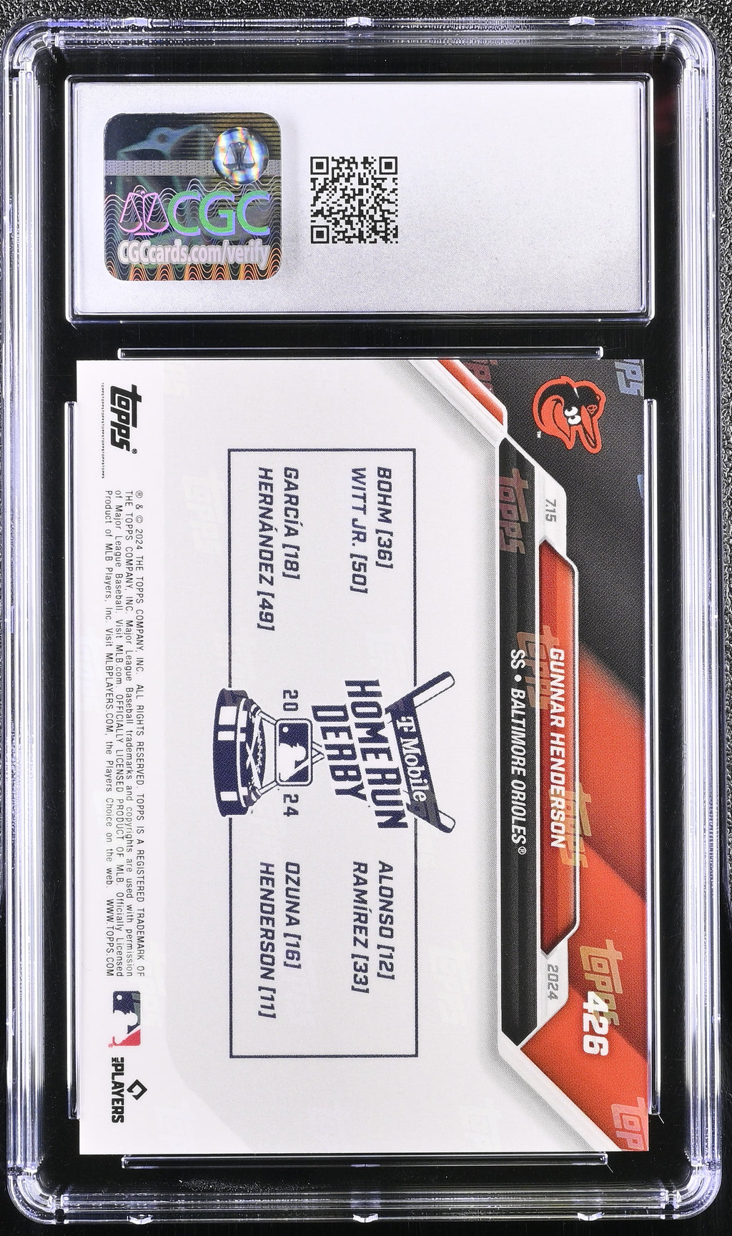 2024 Now #426 Gunnar Henderson CGC 10