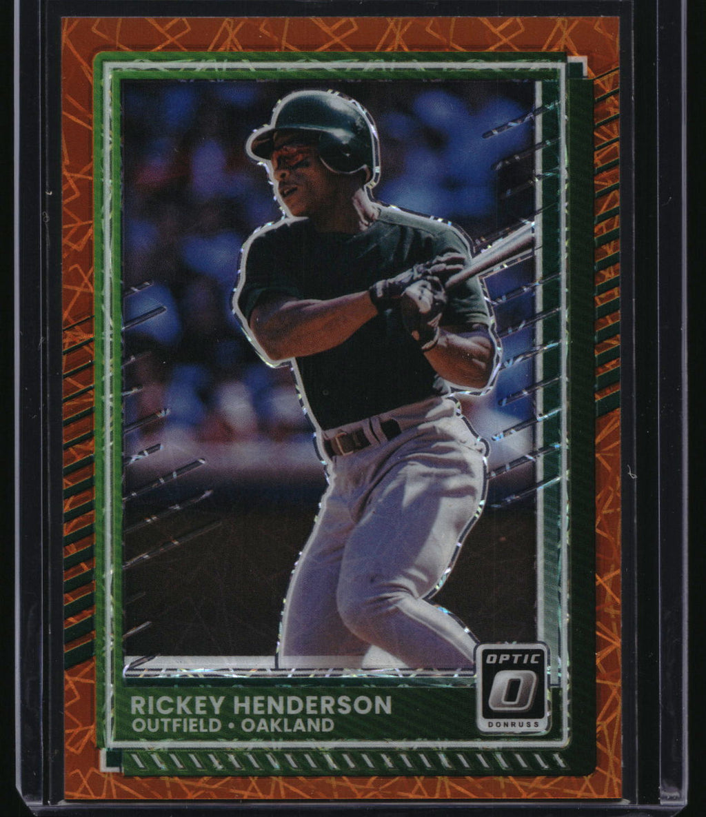 2025 Donruss #7 Rickey Henderson Optic Orange Velocity