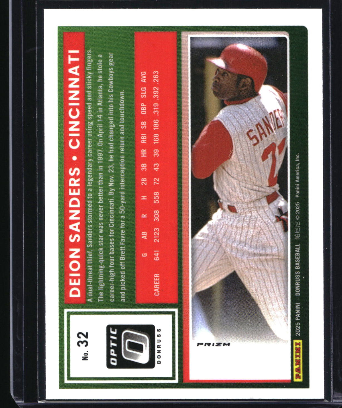 2025 Donruss #32 Deion Sanders Optic Orange Velocity