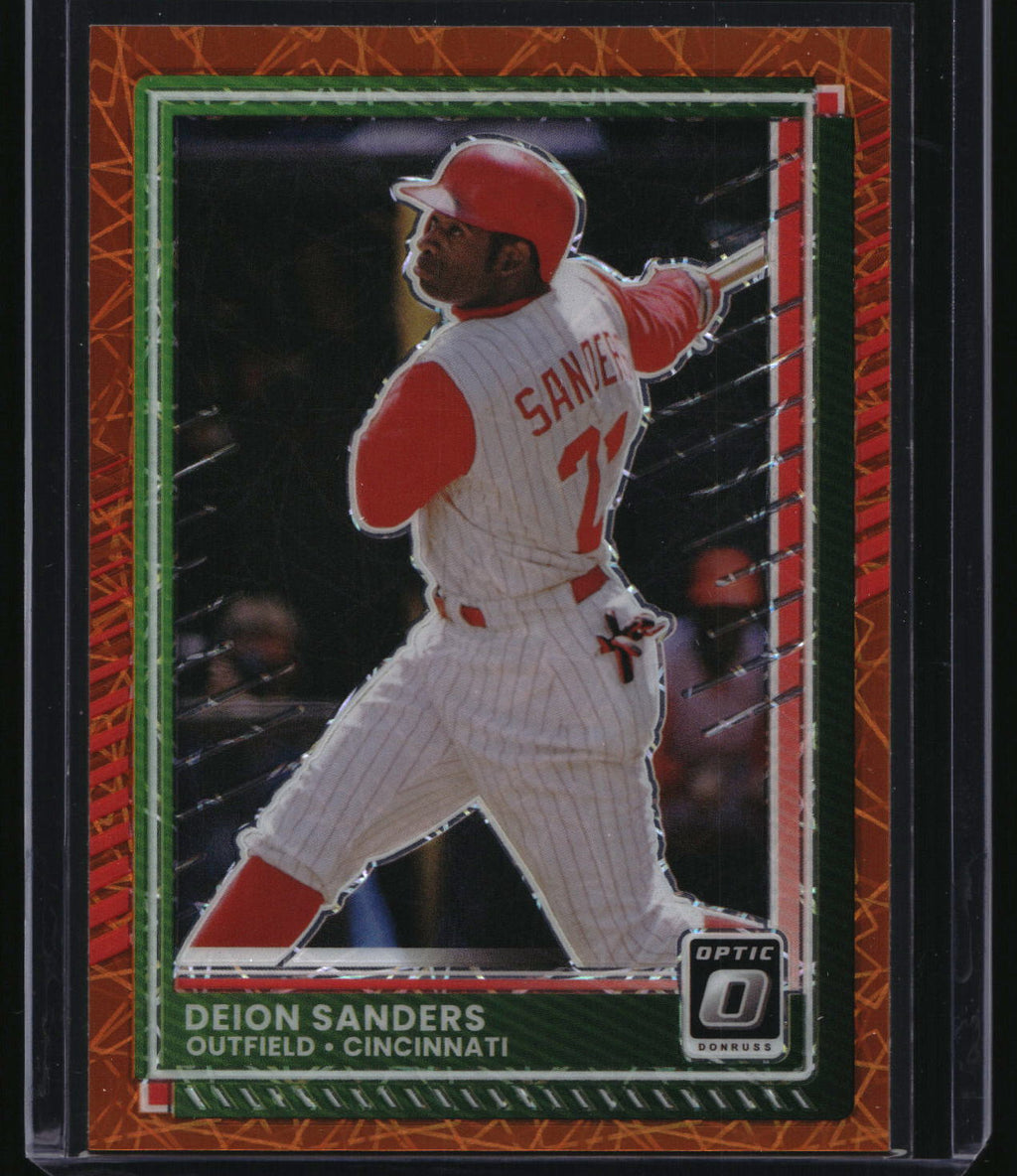 2025 Donruss #32 Deion Sanders Optic Orange Velocity