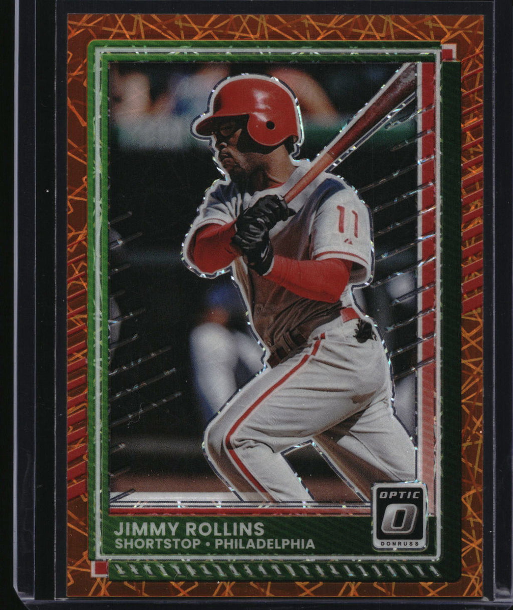 2025 Donruss #83 Jimmy Rollins Optic Orange Velocity