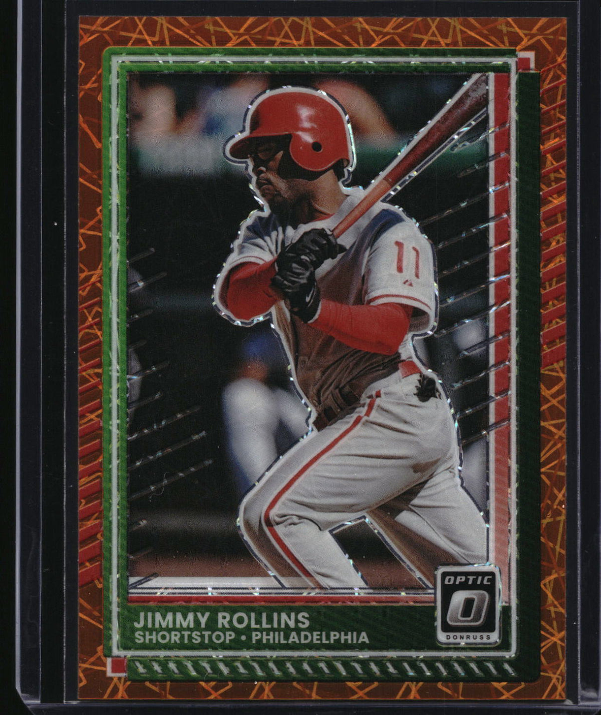 2025 Donruss #83 Jimmy Rollins Optic Orange Velocity