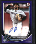 2025 Bowman #PRV-XE Xavier Edwards Rookies and Veterans Autographs Purple #/250
