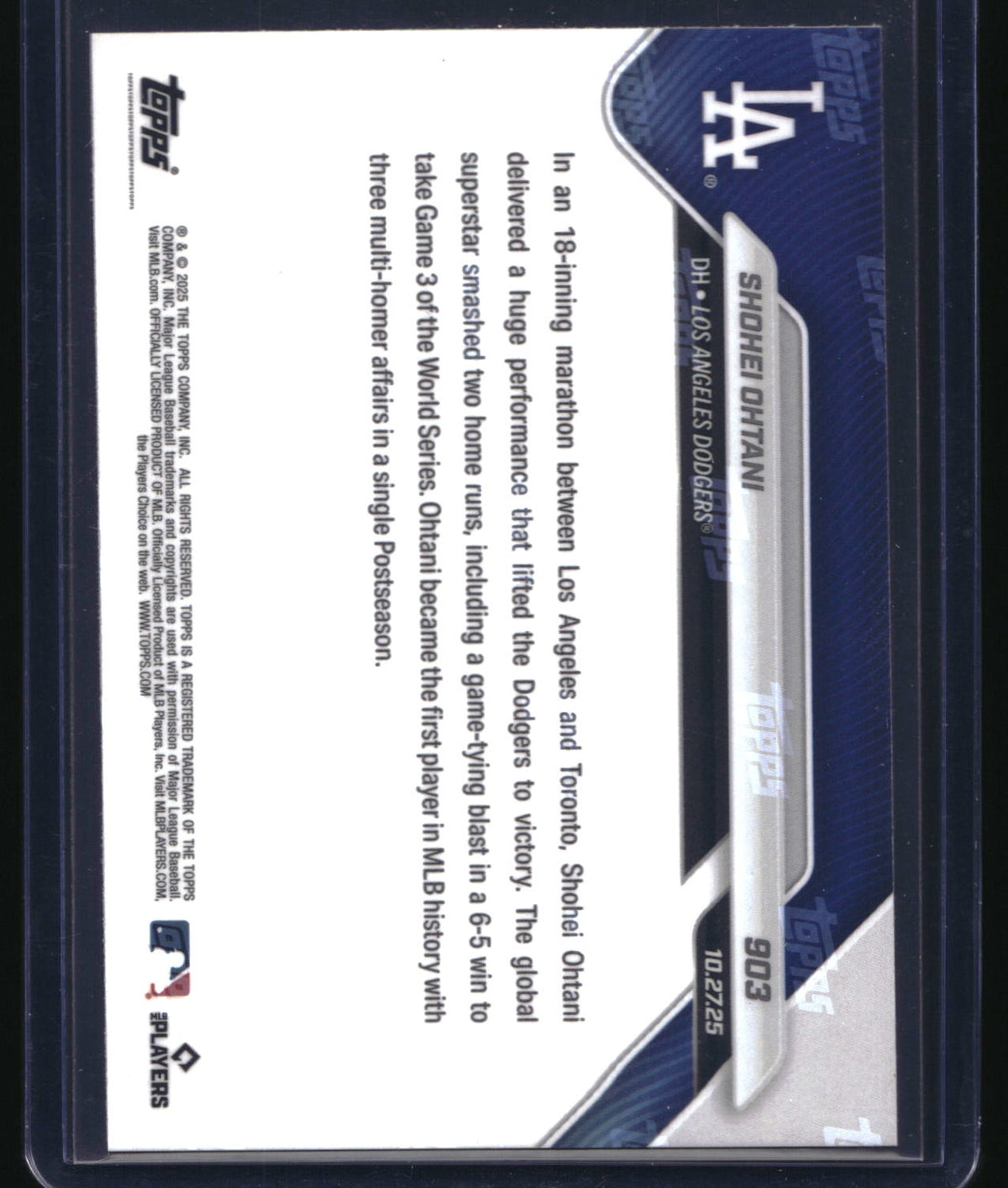 2025 Topps Now #903 Shohei Ohtani