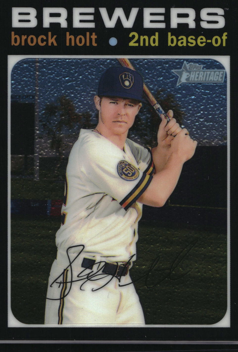 2020 Topps Heritage #THC-509 Brock Holt Chrome #/999