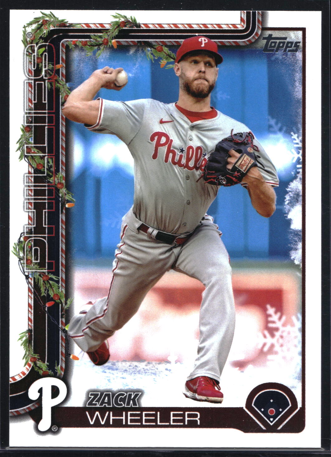 2025 Topps Holiday #H179 Zack Wheeler Back Variation Short Print
