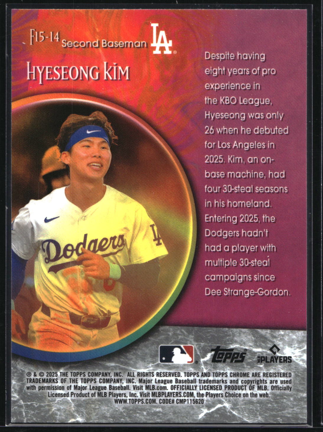 2025 Topps Chrome Update #F15-14 Hyeseong Kim Fortune 15