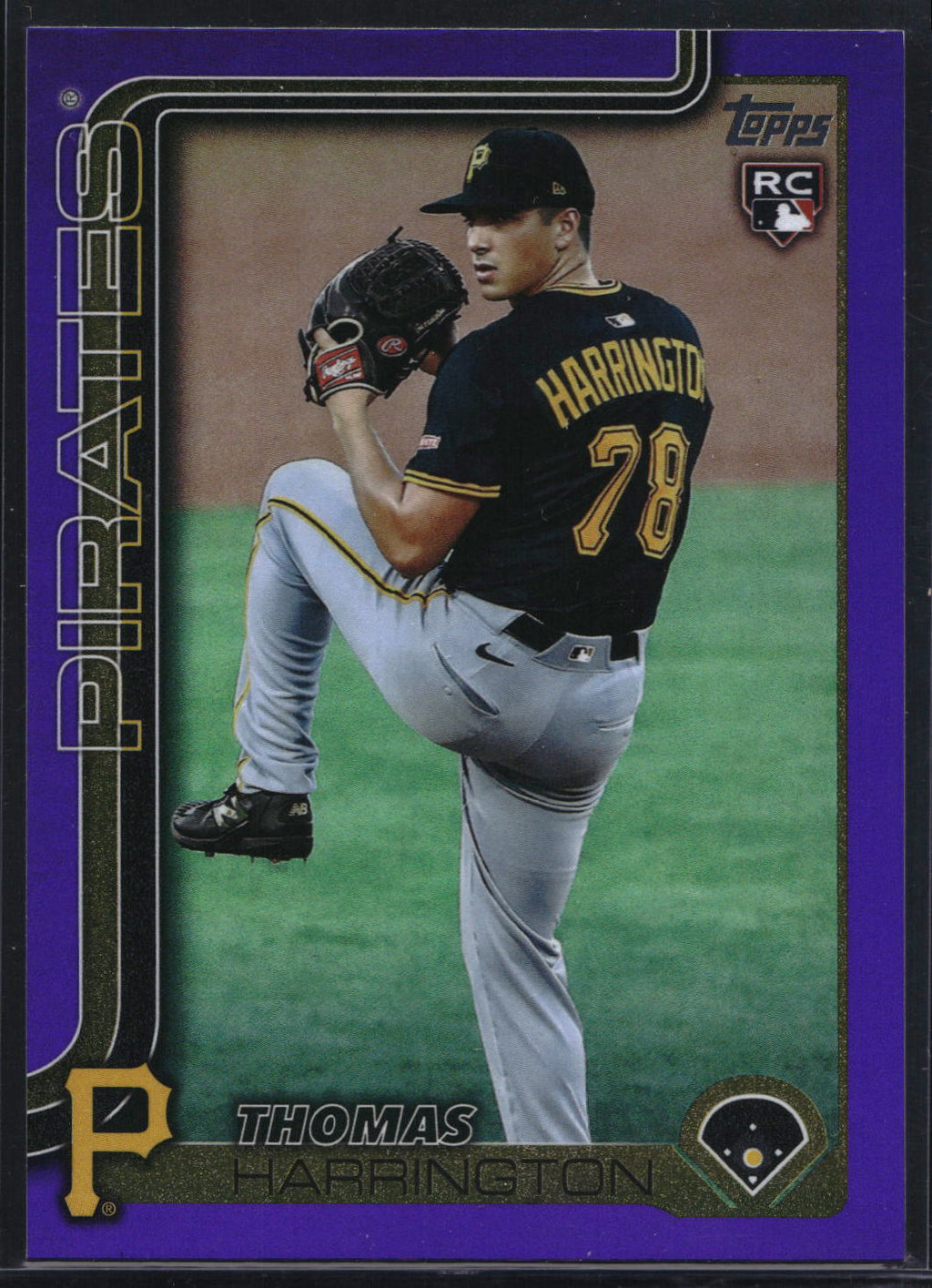 2025 Topps Update #US273 Thomas Harrington Purple Rainbow Foil #/250