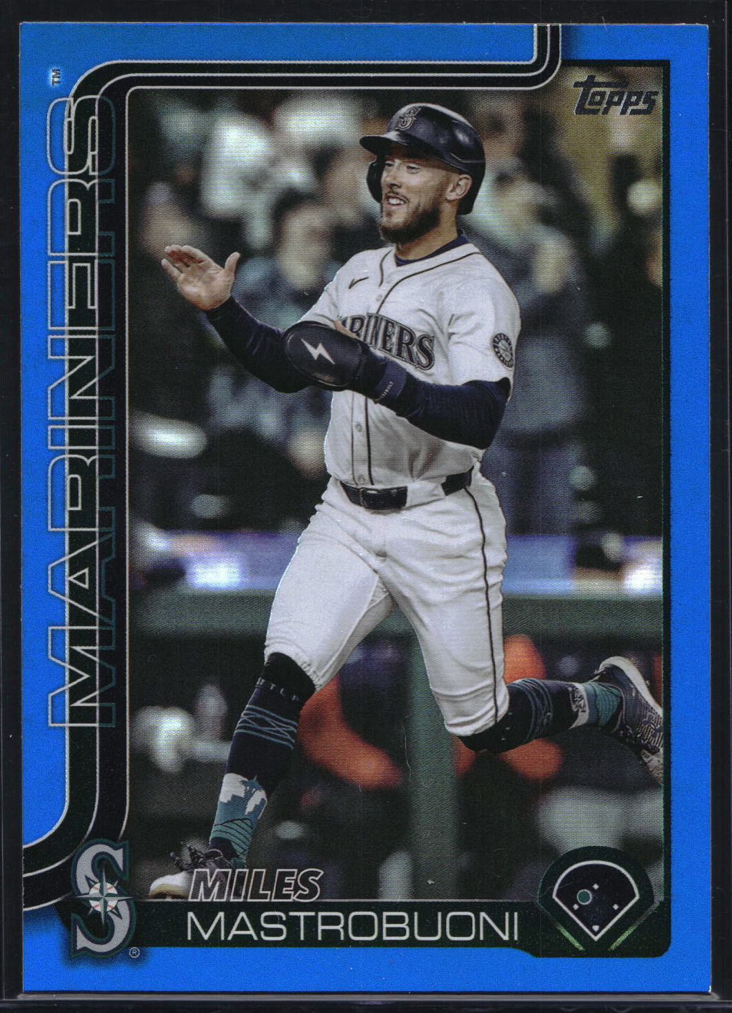 2025 Topps Update #US313 Miles Mastrobuoni Blue Rainbow Foil #/150