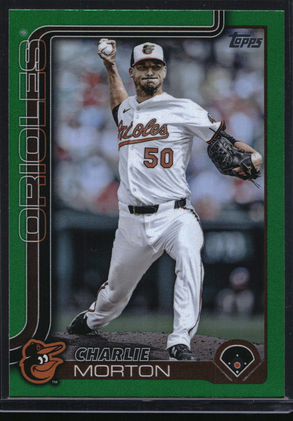 2025 Topps Update #US242 Charlie Morton Green Rainbow Foil #/99